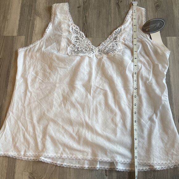 NWT Vintage Wonder Maid Cotton Lace Trim Cami Made In uSA Size 40 - Picture 11 of 12